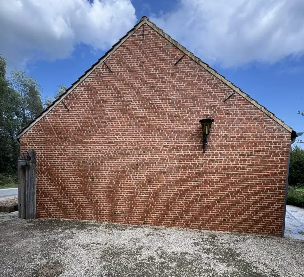 Bakstenen gevel reiniging met softwash