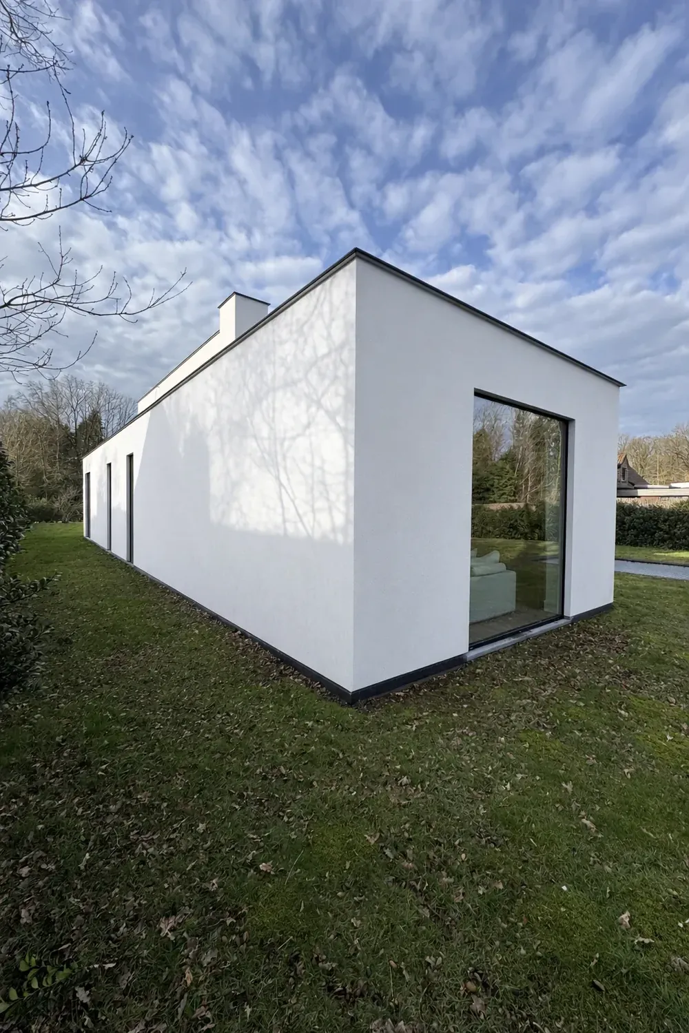 Crepi gevel na softwash reiniging in Kortrijk
