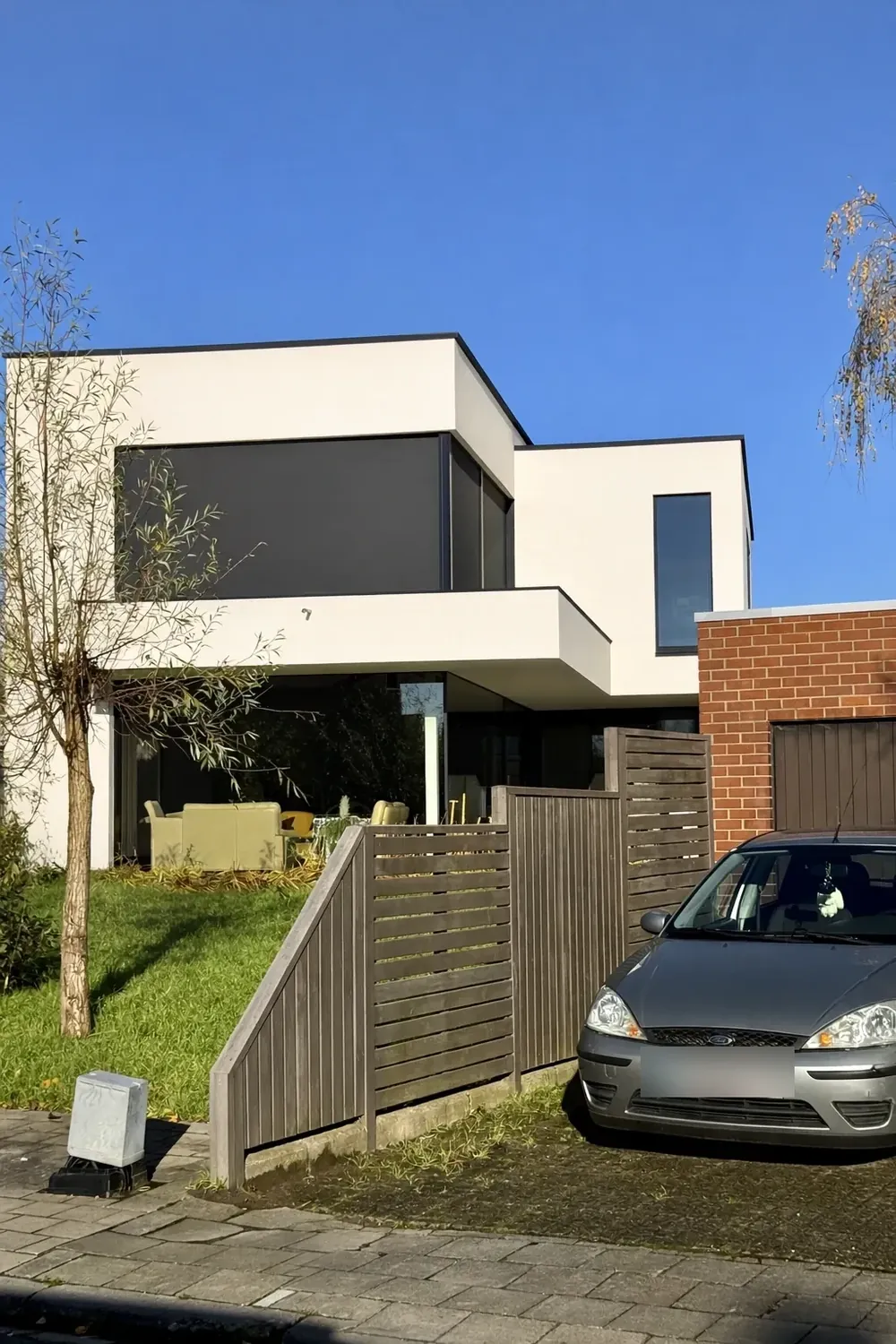 Crepi gevel na Crepi Care reiniging groene aanslag verwijderd West-Vlaanderen